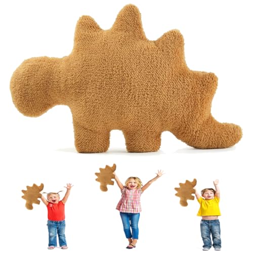 Dino Nugget Kissen, Dino Nugget Kuscheltier, Chicken Nuggets Kissen, Chicken Nuggets Kissen Plüschtiere, Dinosaurier Plüschtier, Dinosaurier Relaxo Plüschtier Geschenk Für Kinder (Stegosaurus) von HONGECB