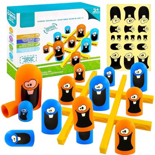 HONGECB Big Eat Small Tic Tac Toe Spielset, Tic Tac Toe, interaktive Eltern-Kind-Spiele, Familienspiele zum Spielen und klassisches Spiel, Heimdekoration von HONGECB