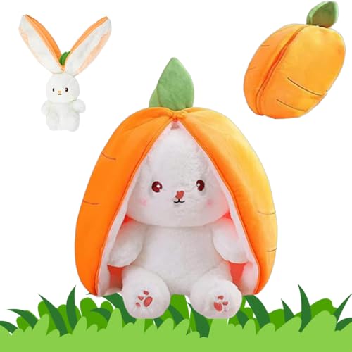 Hasen Kuscheltier Verstecken, Plush Hasen, Osterhase Plüschtier Hase, Stofftier Plüsch Hasen Versteckspiel, Hase Kuscheltier Plüschtiere, Kuscheltier Osterhase Puppe Geschenk Für Kinder (Karotten) von HONGECB