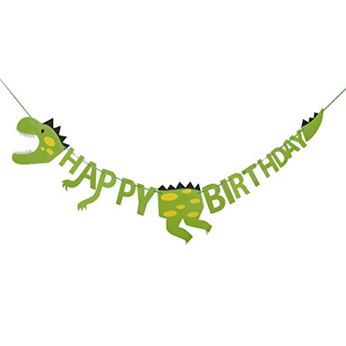 HONGXIN-SHOP Partybanner Happy Birthday Banner Dinosaurier Bunting für Kinder Geburtstag Party Dino Thema von HONGXIN-SHOP