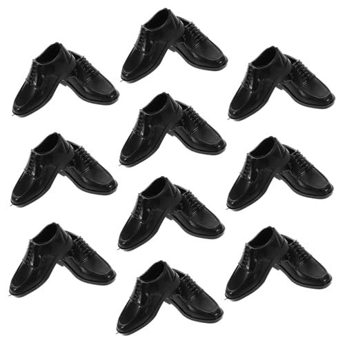 HONITANO 10 Paare Scale Miniatur Puppenschuhe Schwarz Kunststoff Adorable Prinz Design Passend für Puppen Vielfältige Varianten für Puppenhaus Spiele und Mikro Landschaftsdekoration HONITANO 10 Paare Scale Miniatur Puppenschuhe Schwarz Kunststoff Adorable Prinz Design Passend für Puppen Vielfältige Varianten für Puppenhaus Spiele und Mikro Landschaftsdekoration von HONITANO