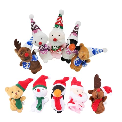 HONITANO 10 Stück Teiliges Fingerpuppen Weihnachtsmotive aus Stoff Bunte Puppentheater Handspielzeuge für Sichere Storytelling Figuren für Eltern Junge Mädchen Spiel und Adventsgeschenke HONITANO 10 Stück Teiliges Fingerpuppen Weihnachtsmotive aus Stoff Bunte Puppentheater Handspielzeuge für Sichere Storytelling Figuren für Eltern Junge Mädchen Spiel und Adventsgeschenke von HONITANO