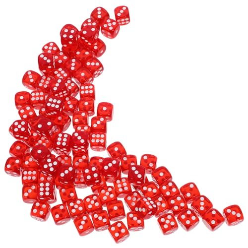 HONITANO 100 Stück Seitige Acryl Würfel Transparente Bunte Kristallwürfel Leicht und Kompakt Vielseitig für Brettspiele Partyspiel Mathe Lernspiel Zubehör HONITANO 100 Stück Seitige Acryl Würfel Transparente Bunte Kristallwürfel Leicht und Kompakt Vielseitig für Brettspiele Partyspiel Mathe Lernspiel Zubehör von HONITANO