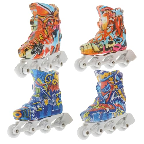 HONITANO 2 Paare Mini Finger Roller Skateboard aus Hochwertigem Kunststoff Kompaktes Desktop Fingerkoordination und Stressabbau Pädagogisch für Erwachsene HONITANO 2 Paare Mini Finger Roller Skateboard aus Hochwertigem Kunststoff Kompaktes Desktop Fingerkoordination und Stressabbau Pädagogisch für Erwachsene von HONITANO