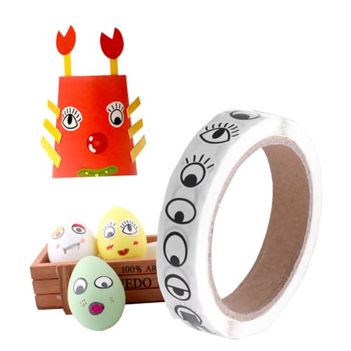 HONITANO 2 Rollen Modell Etiketten Aufkleber mit Bunten und Schwarz Weißen Augenmotiven Selbstklebend für DIY Bastelprojekte Schüler und Puppenbeschriftung Rückstandslos Entfernbar HONITANO 2 Rollen Modell Etiketten Aufkleber mit Bunten und Schwarz Weißen Augenmotiven Selbstklebend für DIY Bastelprojekte Schüler und Puppenbeschriftung Rückstandslos Entfernbar von HONITANO