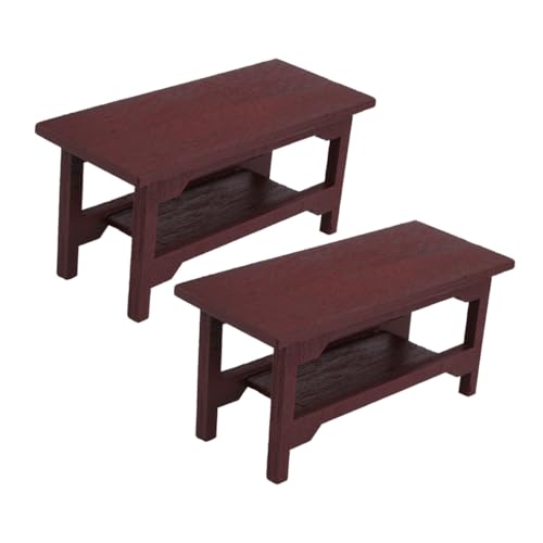 HONITANO 2 STÜCK Miniatur Holz Schreibtisch Chinesischer Stil DIY Puppenhaus Möbel Kreatives Mikro Zimmer Dekoration Langlebiges Material für Schlafzimmer Wohnzimmer Bastelprojekte Foto HONITANO 2 STÜCK Miniatur Holz Schreibtisch Chinesischer Stil DIY Puppenhaus Möbel Kreatives Mikro Zimmer Dekoration Langlebiges Material für Schlafzimmer Wohnzimmer Bastelprojekte Foto von HONITANO