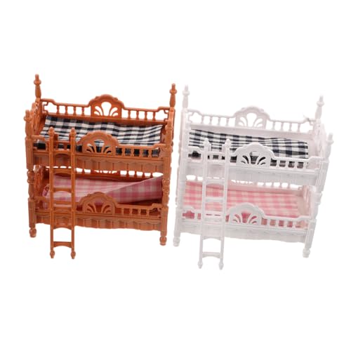 HONITANO 2 Sätze Miniatur Puppenhaus Etagenbett Realistische Simulation Möbel Haus Zubehör für Puppenhaus Schlafzimmer Detailgetreue Spielmöbel für Rollenspiel HONITANO 2 Sätze Miniatur Puppenhaus Etagenbett Realistische Simulation Möbel Haus Zubehör für Puppenhaus Schlafzimmer Detailgetreue Spielmöbel für Rollenspiel von HONITANO