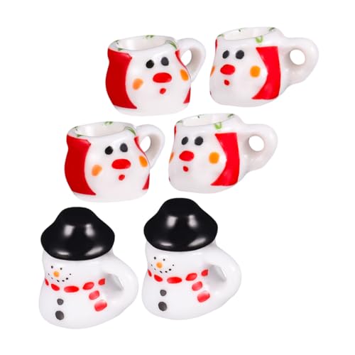 HONITANO 2 Sätze Miniatur Schneemann Tee-Set aus Keramik Kleine Puppenhaus Tassen und Teekannen Detailreiche Porzellan Mini Teetassen für Weihnachtliche Dekoration HONITANO 2 Sätze Miniatur Schneemann Tee-Set aus Keramik Kleine Puppenhaus Tassen und Teekannen Detailreiche Porzellan Mini Teetassen für Weihnachtliche Dekoration von HONITANO