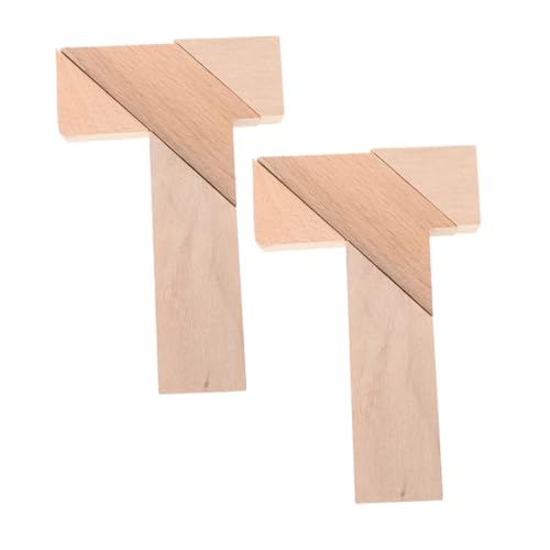 HONITANO 2 Stück Kinderpuzzle für Holzpuzzle Puzzle Holzbaukasten für den Kindergarten Formspielzeug Denksportpuzzle aus Holz Denksportaufgaben aus Holz Khaki von HONITANO