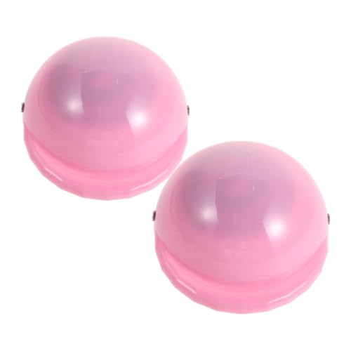 HONITANO 2 Stück Puppenhelm Puppen Accessoires puppenspielzeug Puppen Puppenaccessoires 14-Zoll-Puppenzubehör 18-Zoll-Puppenzubehör 18-Zoll-Puppenkostüm Plastik Rosa von HONITANO