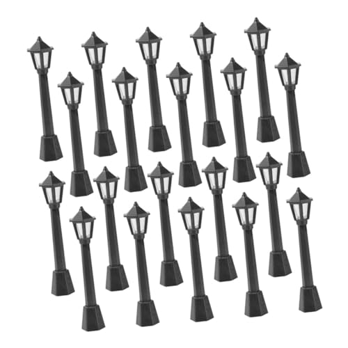 HONITANO 20 Stück Miniatur Straßenlaternen Schwarz Simulierte Mikro Lampen für DIY Gartenlandschaft Mini Haus Dekoration Micro Landschaft Zubehör HONITANO 20 Stück Miniatur Straßenlaternen Schwarz Simulierte Mikro Lampen für DIY Gartenlandschaft Mini Haus Dekoration Micro Landschaft Zubehör von HONITANO