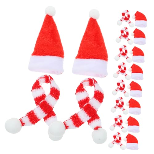 HONITANO 20 Stück Teiliges Mini Strickmützen und Schals für Puppen Weihnachtsdeko Handgefertigt Weihnachtlich Warmes Design als Festliche Tisch und Pflanzenverzierung HONITANO 20 Stück Teiliges Mini Strickmützen und Schals für Puppen Weihnachtsdeko Handgefertigt Weihnachtlich Warmes Design als Festliche Tisch und Pflanzenverzierung von HONITANO