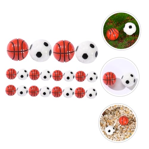 HONITANO 20 Stück Teiliges Miniatur Fußball Basketball Set Realistische Sportdekoration für Puppenhaus und Gartendeko Detailreich Gestaltete Mini bälle für Mini Spielplatz und HONITANO 20 Stück Teiliges Miniatur Fußball Basketball Set Realistische Sportdekoration für Puppenhaus und Gartendeko Detailreich Gestaltete Mini bälle für Mini Spielplatz und von HONITANO