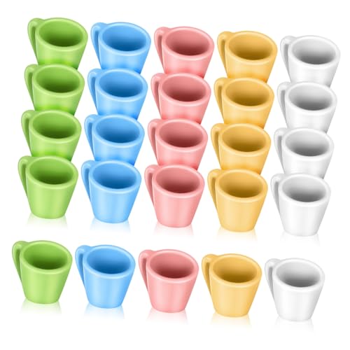 HONITANO 20 Stück Teiliges Miniatur Resin Miniaturbecher in Fünf Farben Leichte Miniatur Tassen für Puppenhaus Dekoration Kreatives Detailreiches Design aus Hochwertigem Harz Kindgerechtes HONITANO 20 Stück Teiliges Miniatur Resin Miniaturbecher in Fünf Farben Leichte Miniatur Tassen für Puppenhaus Dekoration Kreatives Detailreiches Design aus Hochwertigem Harz Kindgerechtes von HONITANO