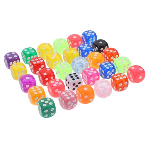HONITANO 30 Stück Teiliges Resin Spielwürfel Transparent Leichte Vielseitige Würfel für Brettspiele Party Deko und Unterhaltungsspiel für Familien und Bar Spiele HONITANO 30 Stück Teiliges Resin Spielwürfel Transparent Leichte Vielseitige Würfel für Brettspiele Party Deko und Unterhaltungsspiel für Familien und Bar Spiele von HONITANO