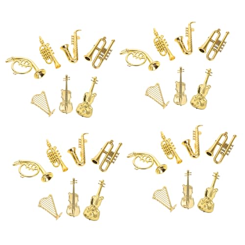 HONITANO 35 Stück Teiliges Mini-musikinstrumente Set aus Stabilem Kunststoff Detailreiche Miniaturen Wie Klavier Flöte Gitarre Posaune Vielseitig als Puppenhaus-zubehör und Festliche HONITANO 35 Stück Teiliges Mini-musikinstrumente Set aus Stabilem Kunststoff Detailreiche Miniaturen Wie Klavier Flöte Gitarre Posaune Vielseitig als Puppenhaus-zubehör und Festliche von HONITANO