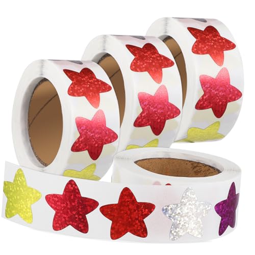 HONITANO 4 Rollen Selbstklebende Sternaufkleber Kleine Sticker für Belohnung Motivationsaufkleber für Schule Geschenkbox DIY Basteln HONITANO 4 Rollen Selbstklebende Sternaufkleber Kleine Sticker für Belohnung Motivationsaufkleber für Schule Geschenkbox DIY Basteln von HONITANO