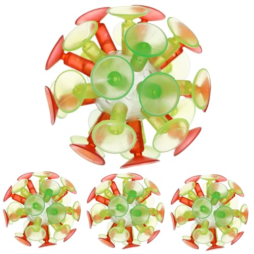 HONITANO 4 STÜCKE Teiliges Bunter Saugnapf Bälle Leuchtendes Hüpfspielzeug für Lustiger Saugballon zur Stresslösung Geeignet für Jungen und Mädchen Interaktives Partyspielzeug HONITANO 4 STÜCKE Teiliges Bunter Saugnapf Bälle Leuchtendes Hüpfspielzeug für Lustiger Saugballon zur Stresslösung Geeignet für Jungen und Mädchen Interaktives Partyspielzeug von HONITANO