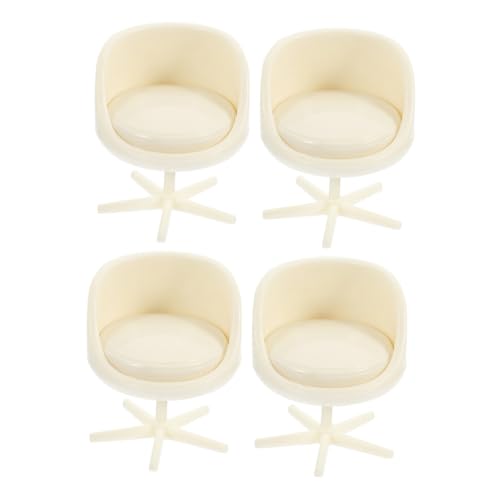 HONITANO 4 Stück Miniatur Drehstuhl Puppenhaus Möbel Abs Dekorative Miniatur Stühle für Modellbau Puppenstubenmöbel Mini Haus Dekoration HONITANO 4 Stück Miniatur Drehstuhl Puppenhaus Möbel Abs Dekorative Miniatur Stühle für Modellbau Puppenstubenmöbel Mini Haus Dekoration von HONITANO