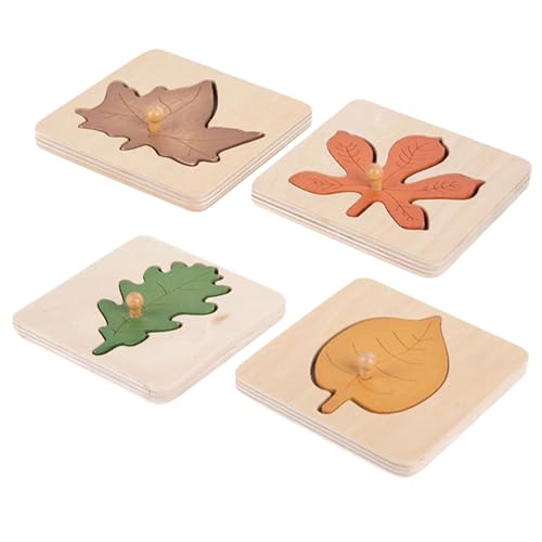 HONITANO 4 Stück Montessori Puzzle Teiliges aus Holz Blattform Lernspielzeug zur Kognitiver Fähigkeiten und Hand Auge Koordination für Kleinkinder Ab Jahren HONITANO 4 Stück Montessori Puzzle Teiliges aus Holz Blattform Lernspielzeug zur Kognitiver Fähigkeiten und Hand Auge Koordination für Kleinkinder Ab Jahren von HONITANO
