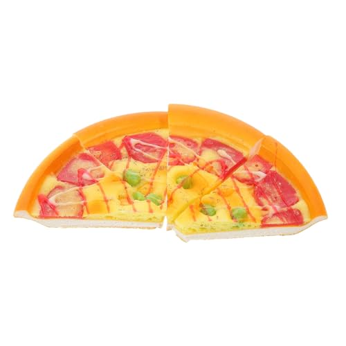 HONITANO 4 Stück Simulierte Käsepizza Gefälschte Pizza Pizza Spielessen Pizza Miniatur Pizza Modell Pizza Dekorationen Pizza Pizza Ohrringe Pizza Party Festival Produkte von HONITANO