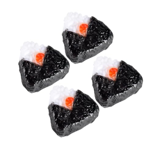HONITANO 4 Stück Teiliges Mini Japanische Reisbällchen Deko Puppenhaus Essensmodell Dreieckige Algen Onigiri Simulation Realistisches Snack Zubehör HONITANO 4 Stück Teiliges Mini Japanische Reisbällchen Deko Puppenhaus Essensmodell Dreieckige Algen Onigiri Simulation Realistisches Snack Zubehör von HONITANO
