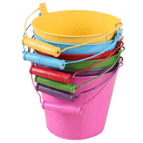 HONITANO 6 Stück Teiliges Sandspielzeug aus Robustem Material Bunte Kindergarten Eimer für Strand und Garten Leichter Wassereimer für Kreatives im Freien und Langlebig HONITANO 6 Stück Teiliges Sandspielzeug aus Robustem Material Bunte Kindergarten Eimer für Strand und Garten Leichter Wassereimer für Kreatives im Freien und Langlebig von HONITANO