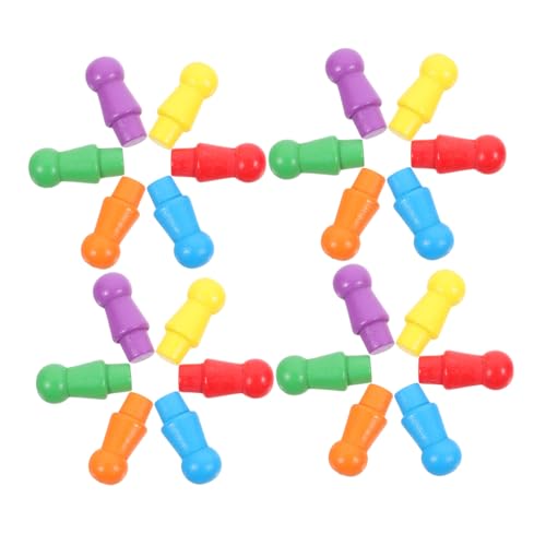 HONITANO 60 Stück Teiliges Holz Spielbrett Schachfiguren Bunte Flugschach Figuren Zubehör Vielseitig Tragbar Für Brettspiele Lernen Und Reisen HONITANO 60 Stück Teiliges Holz Spielbrett Schachfiguren Bunte Flugschach Figuren Zubehör Vielseitig Tragbar Für Brettspiele Lernen Und Reisen von HONITANO