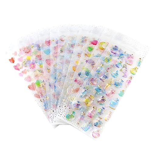 HONITANO 9 Stück Teiliges Transparentes DIY Sticker für Scrapbooking und Fotoalben Langlebige Sichere Kristallaufkleber zur Dekoration von Planern Tagebüchern und Bastelprojekten HONITANO 9 Stück Teiliges Transparentes DIY Sticker für Scrapbooking und Fotoalben Langlebige Sichere Kristallaufkleber zur Dekoration von Planern Tagebüchern und Bastelprojekten von HONITANO