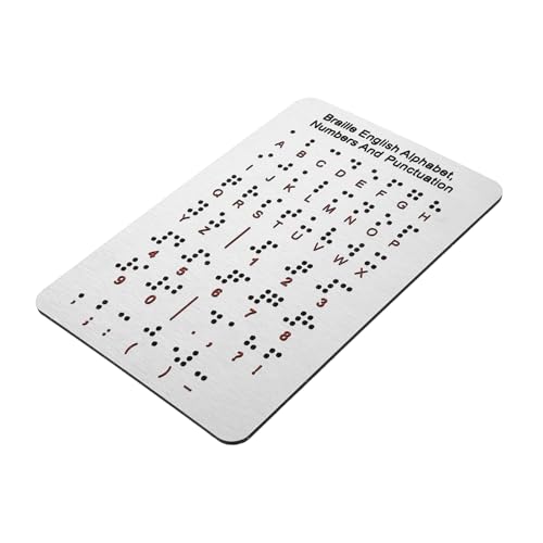 HONITANO Braille Motherboard Braille Bücher Für Blinde Braille Bücher Für Braille Lerntafel Braille Lernen Der Braille Shop Braille Alphabettafel Aus Holz Edelstahl Silber von HONITANO