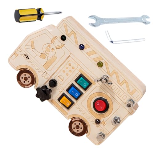 HONITANO Holz Busy Board für Kleinkinder Jahr Montessori Lernspielzeug mit Simulierten Schaltern und Griffen Fördert Motorik Hand Auge Koordination Interaktives Lernspielzeug für Junge HONITANO Holz Busy Board für Kleinkinder Jahr Montessori Lernspielzeug mit Simulierten Schaltern und Griffen Fördert Motorik Hand Auge Koordination Interaktives Lernspielzeug für Junge von HONITANO