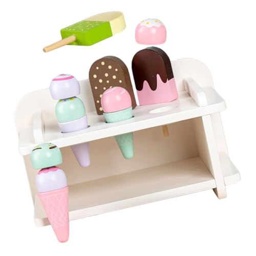 HONITANO Holz Eiscreme Deko mit Ständer Künstlicher Holz Eistüten Modell Langlebig und Stilvoll Partydekoration und Fotorequisite für Zuhause und Laden HONITANO Holz Eiscreme Deko mit Ständer Künstlicher Holz Eistüten Modell Langlebig und Stilvoll Partydekoration und Fotorequisite für Zuhause und Laden von HONITANO