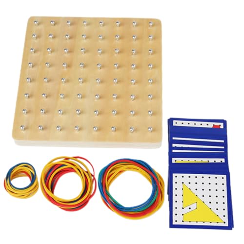 HONITANO Holz Geoboard Lernspielzeug Kreatives Montessori Nagelbrett für Ab Jahren Pädagogisches Formenspielzeug Motorik Vorstellungskraft und Mathematischem Verständnis HONITANO Holz Geoboard Lernspielzeug Kreatives Montessori Nagelbrett für Ab Jahren Pädagogisches Formenspielzeug Motorik Vorstellungskraft und Mathematischem Verständnis von HONITANO