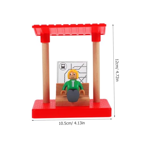 HONITANO Holzeisenbahn Zubehör Bahnsteig Modell für Miniatur Bahnsteig und Figuren Pädagogisch Einfach zu Montieren Dekoratives Bahnhofsszenario für Kreatives HONITANO Holzeisenbahn Zubehör Bahnsteig Modell für Miniatur Bahnsteig und Figuren Pädagogisch Einfach zu Montieren Dekoratives Bahnhofsszenario für Kreatives von HONITANO