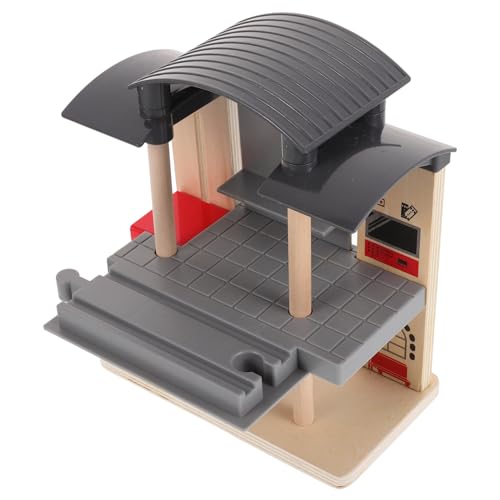HONITANO Holzeisenbahn Zubehör Zugstation aus Holz Sicher Kreativ Fördernd Spieltisch Zubehör für Kindergarten Familie Spielspaß HONITANO Holzeisenbahn Zubehör Zugstation aus Holz Sicher Kreativ Fördernd Spieltisch Zubehör für Kindergarten Familie Spielspaß von HONITANO