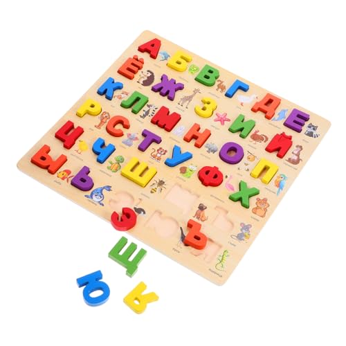 HONITANO Holzpuzzle Russisches Alphabet Lernspielzeug Teilig Pädagogisches Buchstaben Steckspiel für Kleinkinder Handgerechte Logisches Denken und Konzentration HONITANO Holzpuzzle Russisches Alphabet Lernspielzeug Teilig Pädagogisches Buchstaben Steckspiel für Kleinkinder Handgerechte Logisches Denken und Konzentration von HONITANO