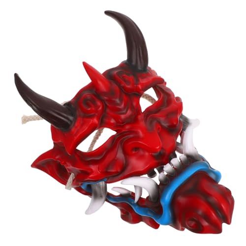 HONITANO Japanische Dämonenmaske Halloween für Erwachsene Realistische Leichte und Atmungsaktive Teufelsmaske mit Hörnern Robustes Cosplay-accessoire für Gruselige Partys und Kostümfeste HONITANO Japanische Dämonenmaske Halloween für Erwachsene Realistische Leichte und Atmungsaktive Teufelsmaske mit Hörnern Robustes Cosplay-accessoire für Gruselige Partys und Kostümfeste von HONITANO