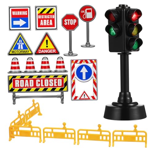 HONITANO Mini Verkehrszeichen für Mini Verkehrskegeln Sticker Straßenschilder und Stufiger Großer Ampel Pädagogisches Lernspielzeug für Eltern Interaktion und Verkehrserziehung HONITANO Mini Verkehrszeichen für Mini Verkehrskegeln Sticker Straßenschilder und Stufiger Großer Ampel Pädagogisches Lernspielzeug für Eltern Interaktion und Verkehrserziehung von HONITANO