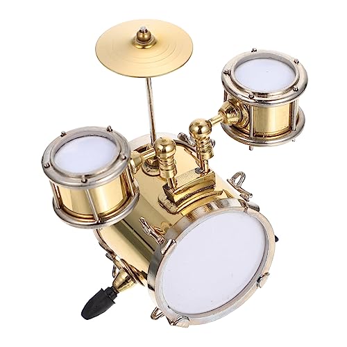 HONITANO Miniatur Schlagzeug Modell Musikinstrument Deko Leicht Tragbar Kreatives für Mädchen und Jungen Puppenhaus Ornament HONITANO Miniatur Schlagzeug Modell Musikinstrument Deko Leicht Tragbar Kreatives für Mädchen und Jungen Puppenhaus Ornament von HONITANO