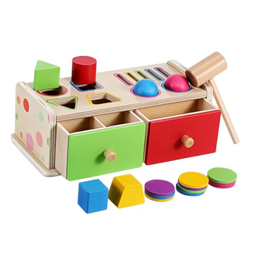 HONITANO Holzsortierbox Für Farben Und Formen Montessori-lernspielzeug Für Kleinkinder Puzzlespielzeug Feinmotorik Und Kognition Geeignet Für Kindergarten Hause HONITANO Holzsortierbox Für Farben Und Formen Montessori-lernspielzeug Für Kleinkinder Puzzlespielzeug Feinmotorik Und Kognition Geeignet Für Kindergarten Hause von HONITANO