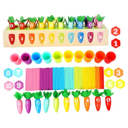 HONITANO Montessori Holzspielzeug Karotten Zahlen Sortieren Farben Zuordnen Pädagogisches Lernspielzeug Motorikspielzeug für Kleinkinder Jungen Mädchen Ab Monate Sicher und Vielseitig HONITANO Montessori Holzspielzeug Karotten Zahlen Sortieren Farben Zuordnen Pädagogisches Lernspielzeug Motorikspielzeug für Kleinkinder Jungen Mädchen Ab Monate Sicher und Vielseitig von HONITANO