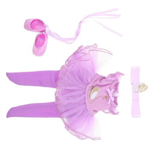HONITANO Puppen Ballettkleid mit Tutu Schuhe und Haarband Puppenkleidung für Mädchen zum Verkleiden und Fantasiespielen Exklusives Ballettkostüm für Puppen HONITANO Puppen Ballettkleid mit Tutu Schuhe und Haarband Puppenkleidung für Mädchen zum Verkleiden und Fantasiespielen Exklusives Ballettkostüm für Puppen von HONITANO