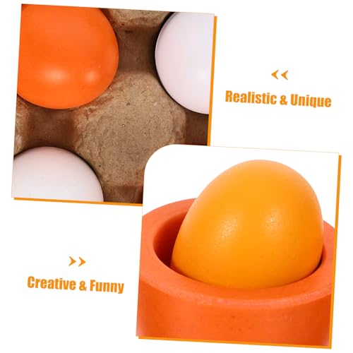 HONITANO Spielküche Zubehör Fake Egg Toy mit Eierkarton Realistische Eiermodelle für Dekoratives Rollenspiel Küchenspielzeug Langlebig und Sicher für Puppenhaus Dekoration HONITANO Spielküche Zubehör Fake Egg Toy mit Eierkarton Realistische Eiermodelle für Dekoratives Rollenspiel Küchenspielzeug Langlebig und Sicher für Puppenhaus Dekoration von HONITANO
