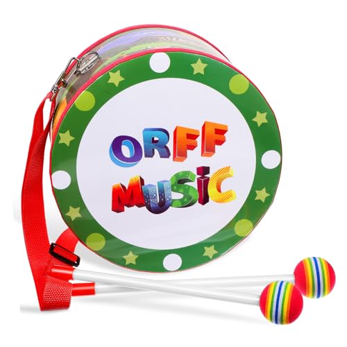 HONITANO Trommel mit Schlägeln Pädagogisches Musikinstrument Doppelseitiges Cartoon Design mit Tragegurt Fördert Musikalisches Gehör Geschenk für Jungen und Mädchen HONITANO Trommel mit Schlägeln Pädagogisches Musikinstrument Doppelseitiges Cartoon Design mit Tragegurt Fördert Musikalisches Gehör Geschenk für Jungen und Mädchen von HONITANO