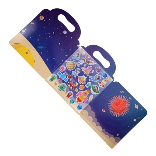 HONITANO Wiederverwendbares Stickerbuch für Bunten Tier und Weltraum Motiven Pädagogisches DIY Aufkleberbuch für Kleinkinder Kreative und Spielaktivitäten Geeignet für Glatte Oberflächen HONITANO Wiederverwendbares Stickerbuch für Bunten Tier und Weltraum Motiven Pädagogisches DIY Aufkleberbuch für Kleinkinder Kreative und Spielaktivitäten Geeignet für Glatte Oberflächen von HONITANO