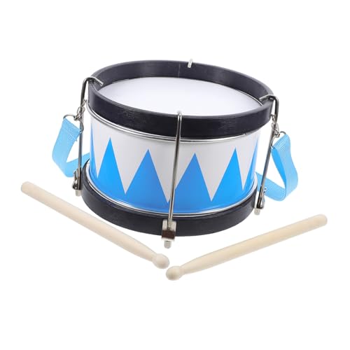 1 Satz Kleine Trommel Schlagzeug Percussion-Snare-Drum Musikspielzeug Für Babys Lernspielzeug Für Kinder Musikalisches Spielzeug Pädagogisches Babyspielzeug Trommel Holz Blue HONMEET von HONMEET