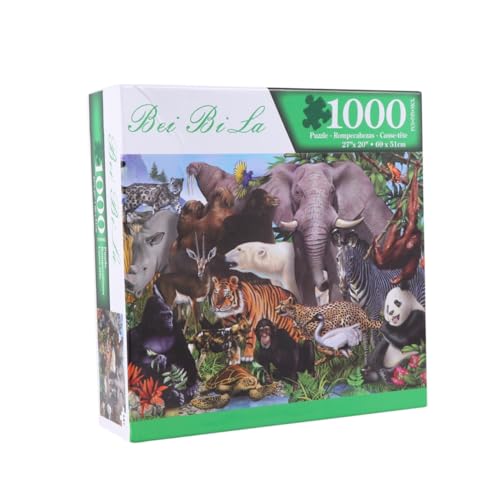 HONMEET 1 Satz 1000 Stück Puzzle High Challenge Forest Animal Puzzles Weihnachtsgeburtstagsgeschenk Für Teenager-Studenten von HONMEET