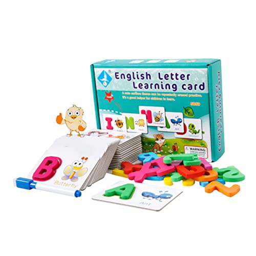 HONMEET 1 Satz Alphabet-Karte Wörter Rechtschreibspiel Spielzeug Zum Buchstabieren des Alphabets Puzzle-Spielzeug Lernspielzeug Für Kleinkinder Rechtschreibung Wörter Spiel Green Bambus von HONMEET