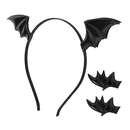 HONMEET 1 Satz Fledermaus Stirnband Fledermausohren Stirnband Halloween-Kopfschmuck-Kostüm Fledermausflügel Haarspangen halloween deko Klammer Cosplay-Stirnbänder Party-Stirnbänder Stoff von HONMEET