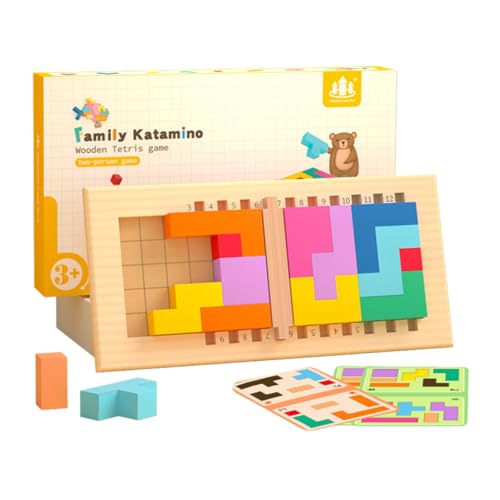 HONMEET 1 Satz Holzblock Tangram-Spiel Denkspiel für Kinder Bausteinspielzeug Hand-Auge Spielzeug für Kinder kinderspielzeug pädagogisches Spielzeug Gleichgewichtsspielzeug hölzern von HONMEET